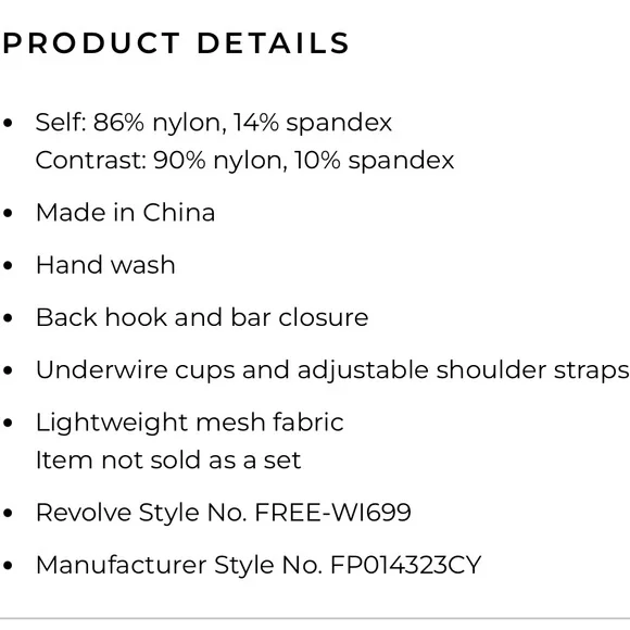 Free People Red Midweek Underwire Bra in Fiery Red 32B NWT Never Tried On! - Picture 4 of 7